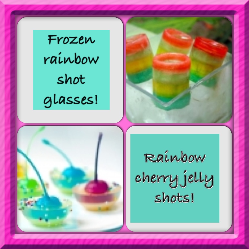 rainbow ice shot glass