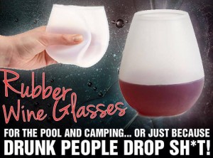 rubber wine glasses for parties