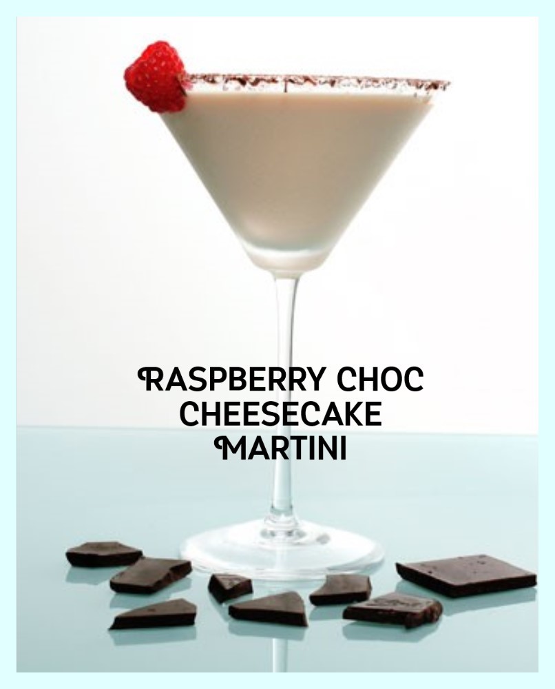 raspberry choc cheesecake martini