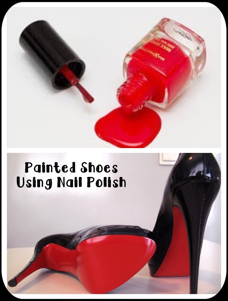 painted shoes and nail polish