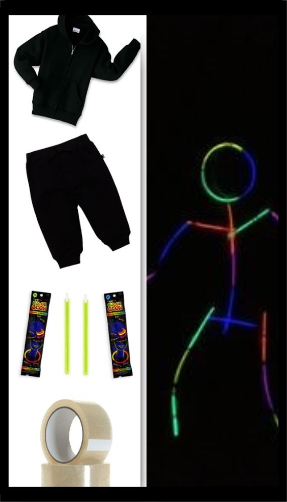 glow stick person costume materials