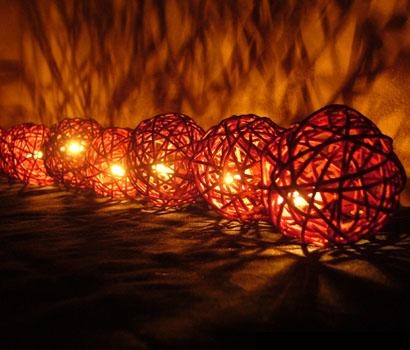 Rattan Ball-Style Fairy Lights