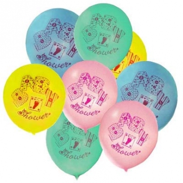 30cm Baby Shower Balloons Mixed Colours