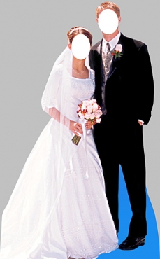 Bride and Groom Cutout