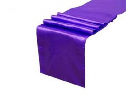 Purple Satin Table Runner