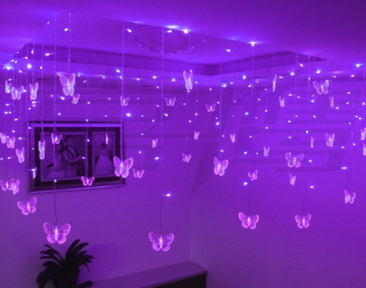 Purple Butterfly LED lights