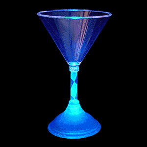 Flashing Martini Cocktail Glass