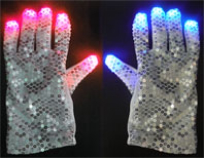Flashing Sequin Gloves