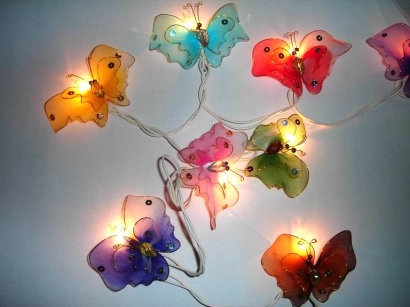 Mixed Colour Butterfly String light