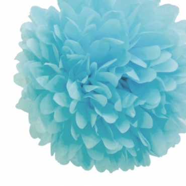 Light Blue Tissue Paper Pom Pom (38cm)
