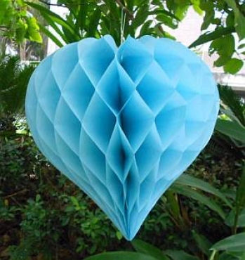 Light Blue Heart Honeycomb