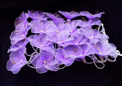 Purple Hibiscus String Lights
