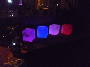 Inflatable LED Cube Chair