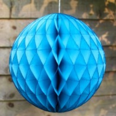 Light Blue Honeycomb Round Ball 40cm