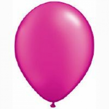 28cm Fuchsia Metallic Latex Balloons