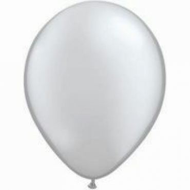 28cm Latex Metallic Silver Balloons