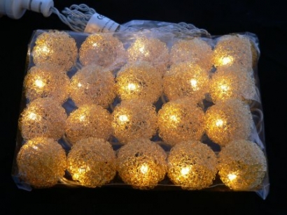 Gold NIkel Ball String Lights