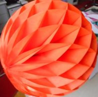 Orange Honeycomb Round Ball 40cm
