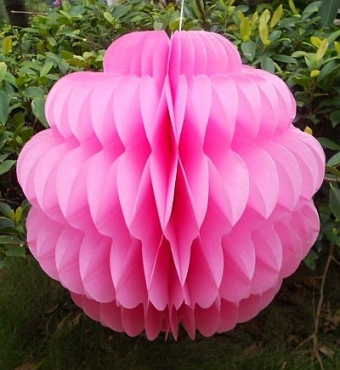 Pink Honeycomb Puff Ball 40cm