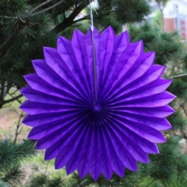 Purple daisy lanterns (5pcs)