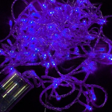 80 Purple LED Battery Powered String Light