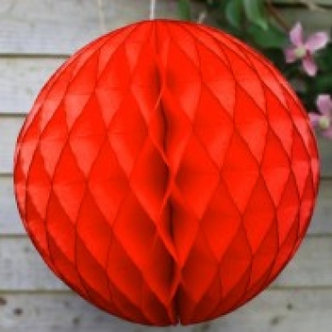 Red Honeycomb Round Ball 40cm