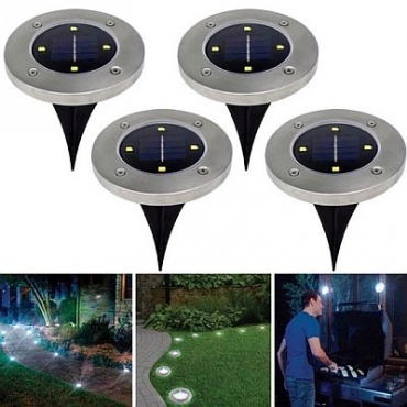 Highbright™ Solar Garden Disk Lights