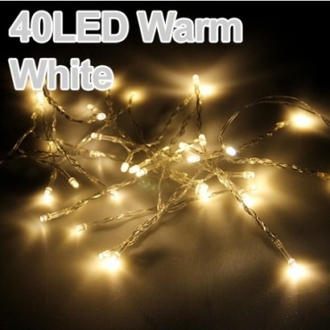 Warm White 40 LED battery Fairy lights